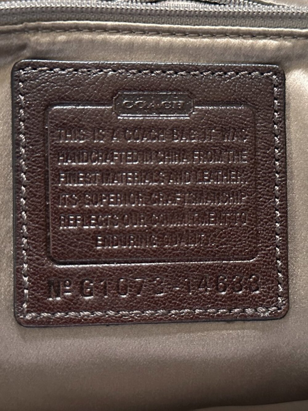Coach Brown tote Bag #14633 - Picture 5 of 8